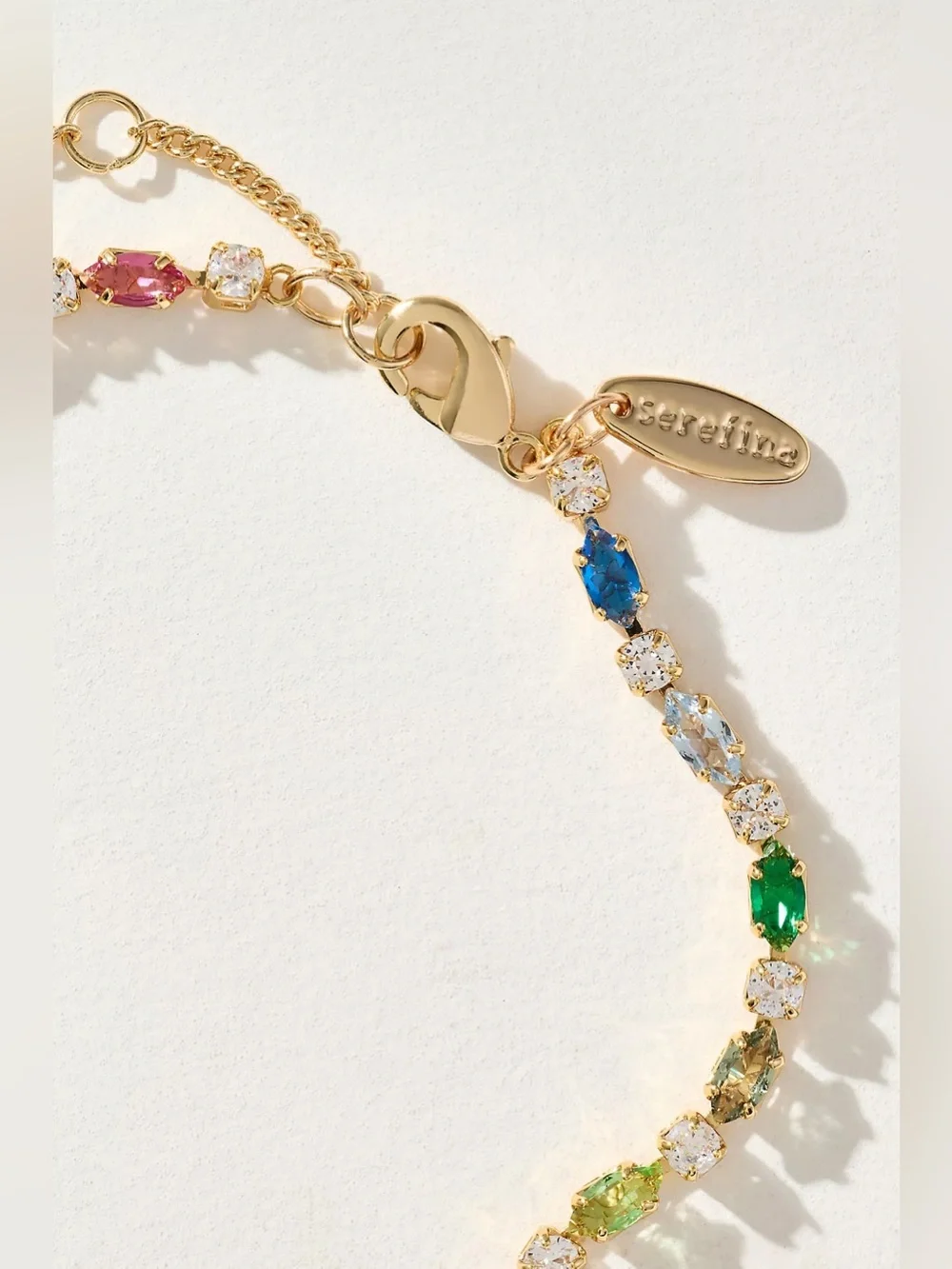 Anthropologie Colorful Crystal Tennis Bracelet - NWT